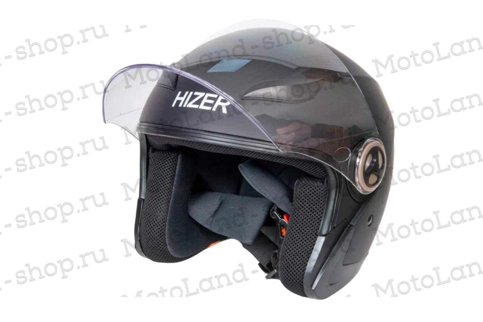 Шлем мото открытый HIZER 219 №2 (M) matte-black