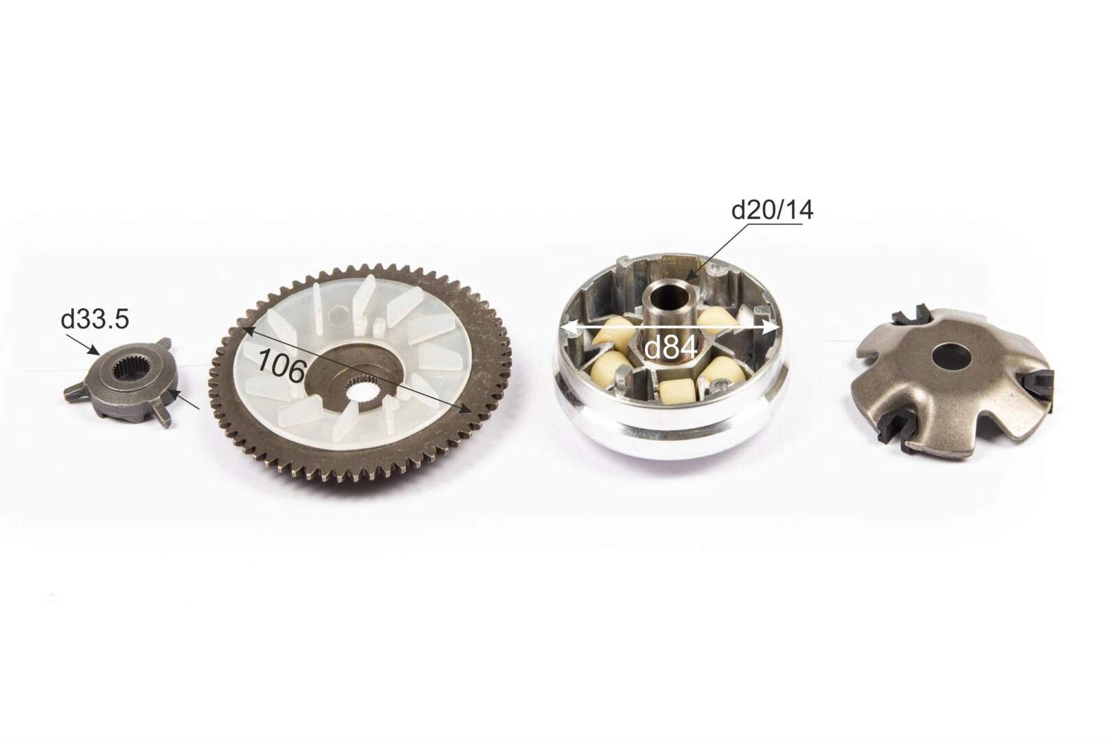 Вариатор в сборе 139QMB 50/80см3