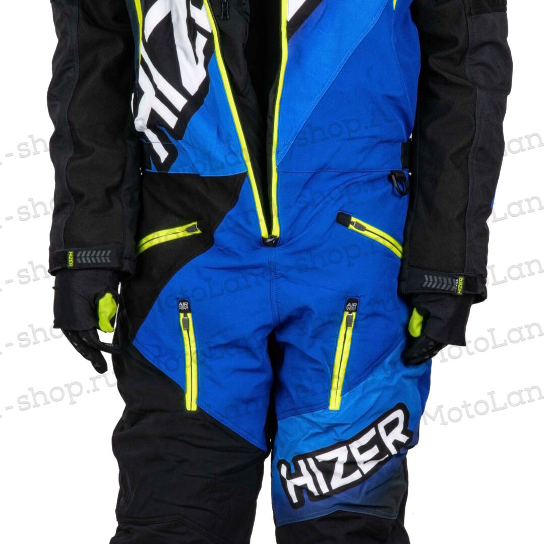 Комбинезон для снегохода HIZER №2 black-blue (текстиль) (XXXL)