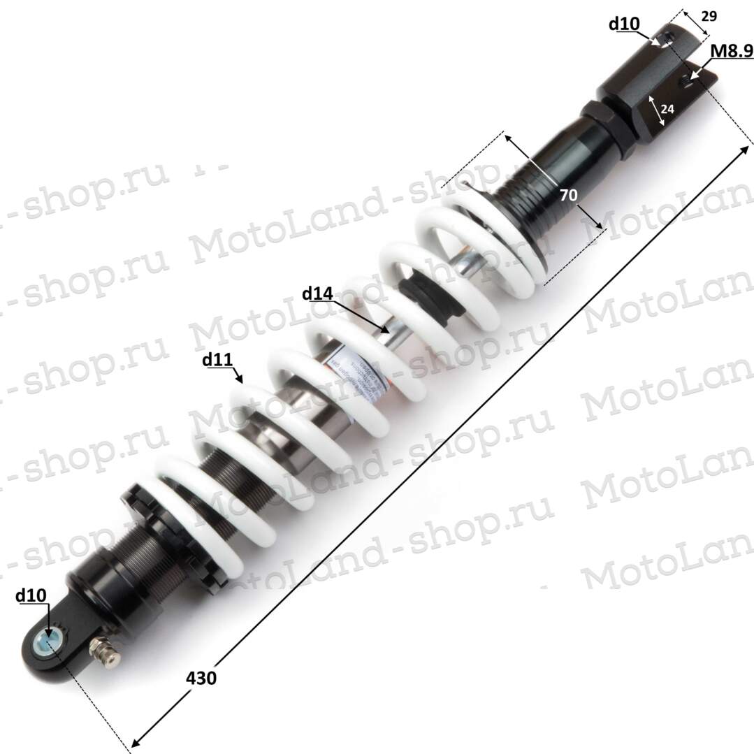 Амортизатор L=430 центральный №1 TTR250a
