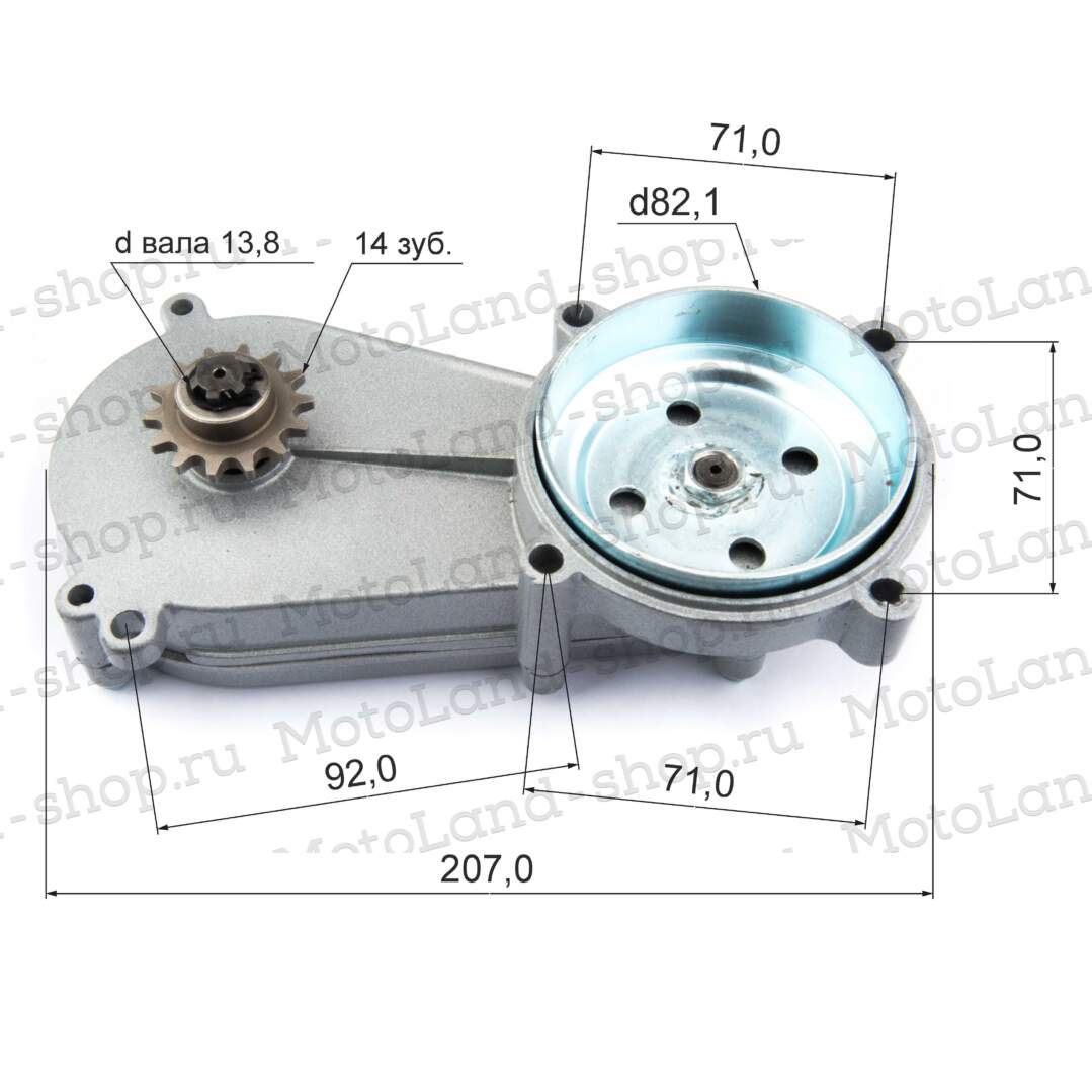 Редуктор 49СС для минибайка