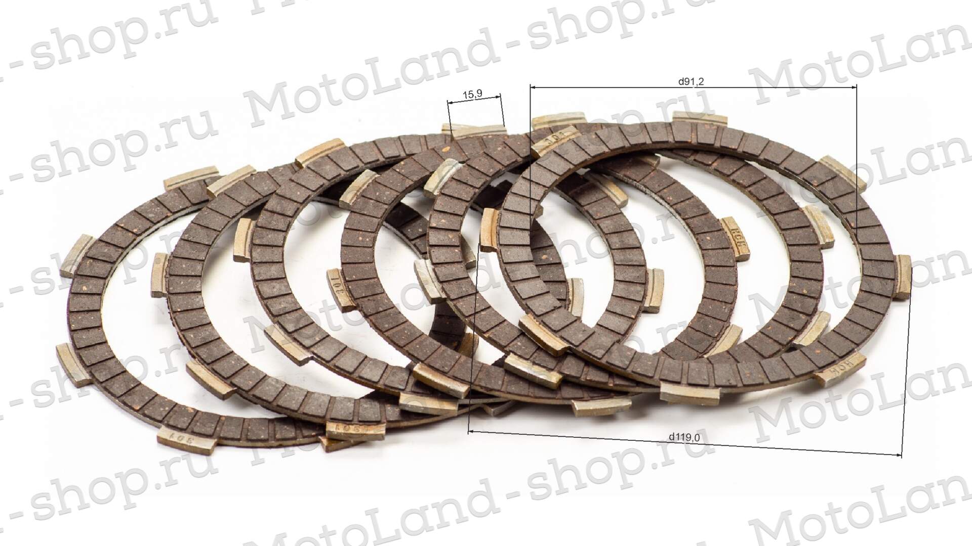 Диски сцепления W190 190см3 (компл 6шт) ZS