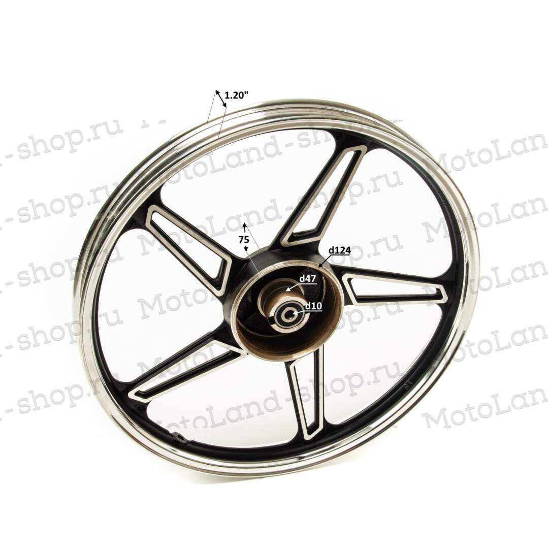 Обод передний 17" литой в сборе Альфа/Дельта LUX 