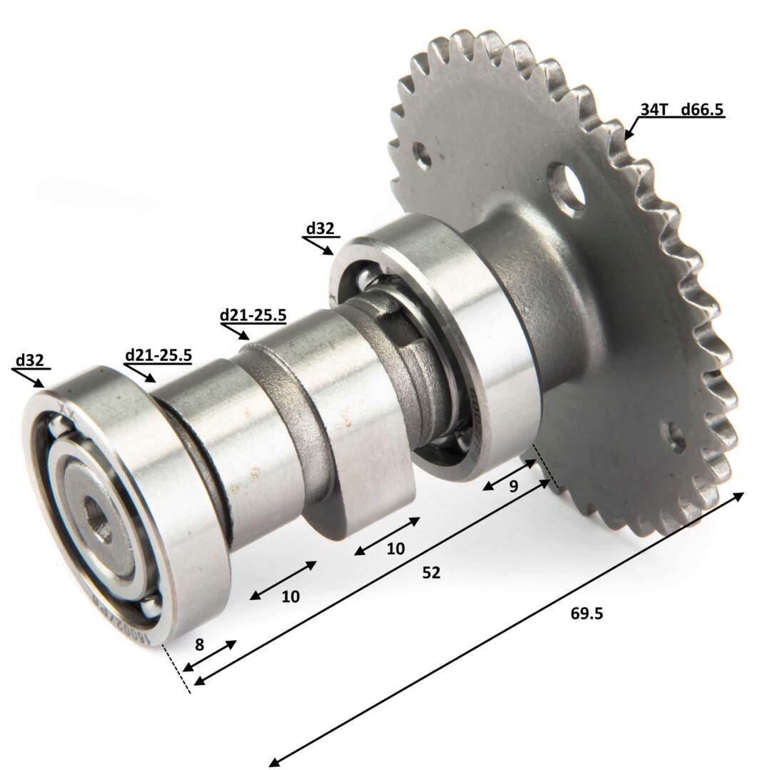 Распредвал клапанов 139QMB 50/80см3