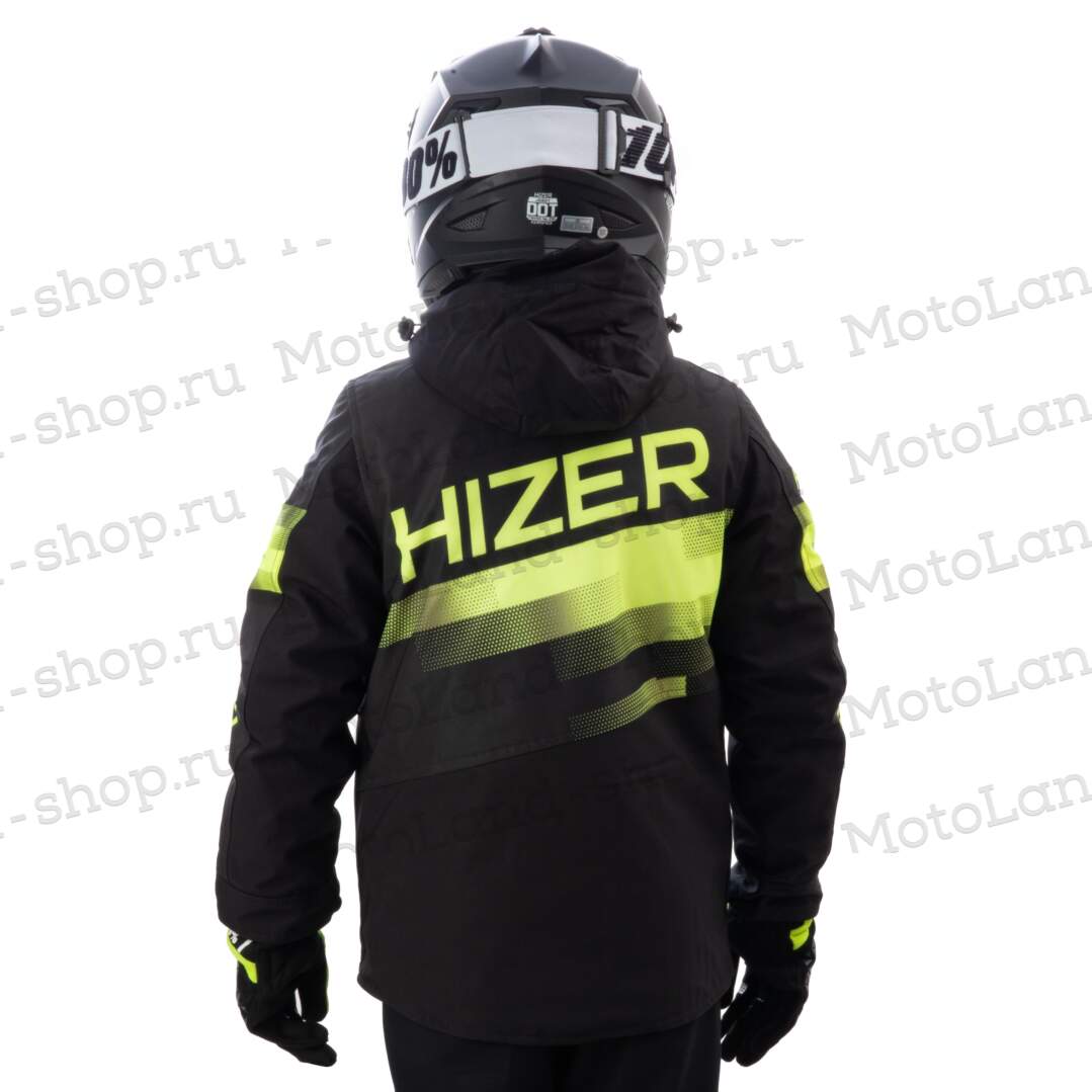 Куртка для снегохода (детская) HIZER №4 black-yellow (текстиль) (10Y)