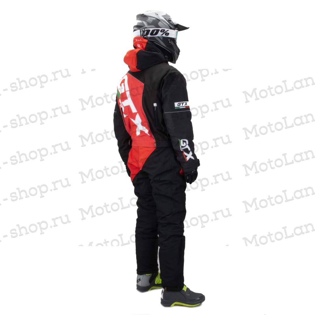 Комбинезон для снегохода GTX №2 black-red (текстиль) (L)