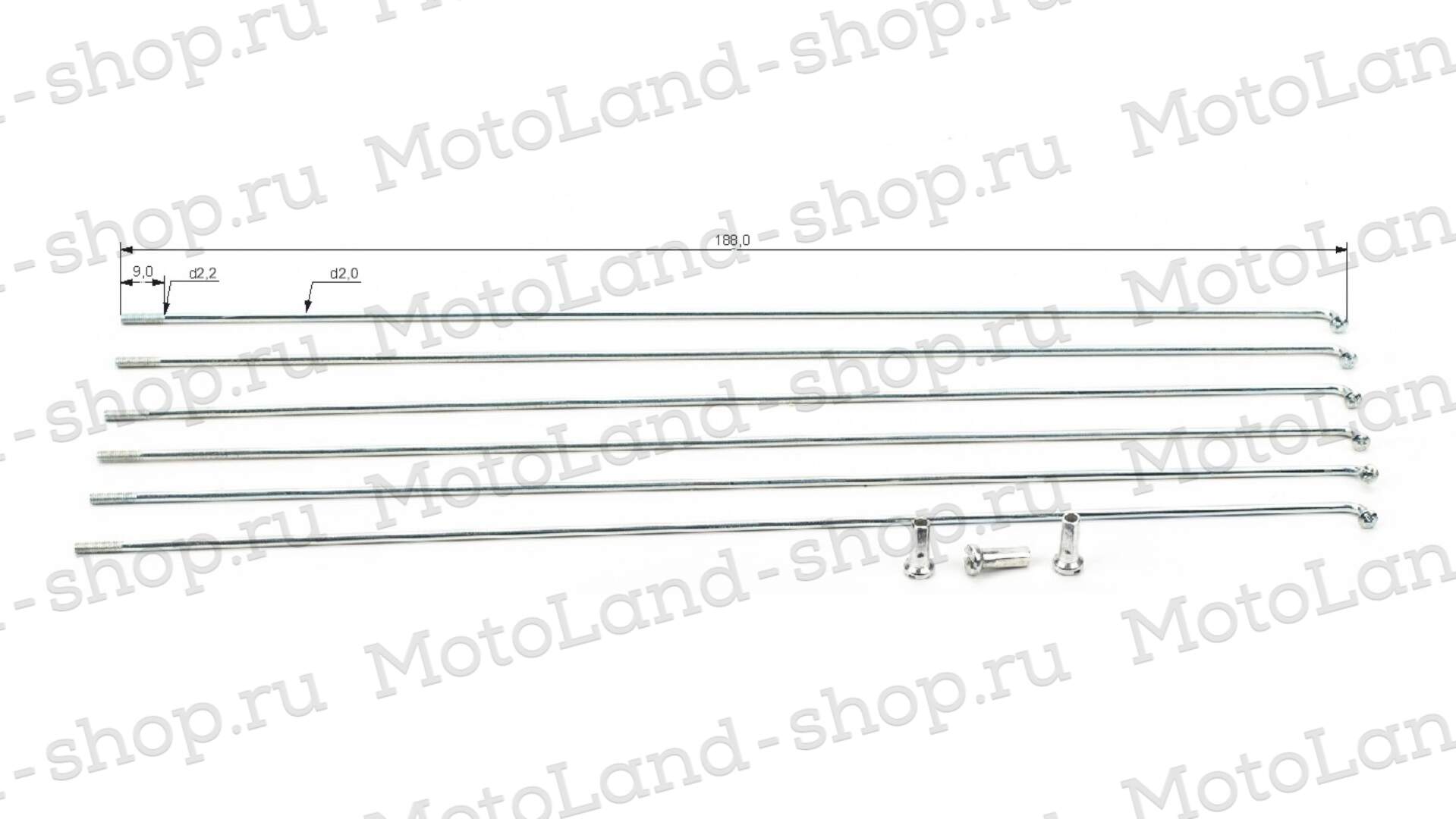 Спица + нипель 20" 185 mm