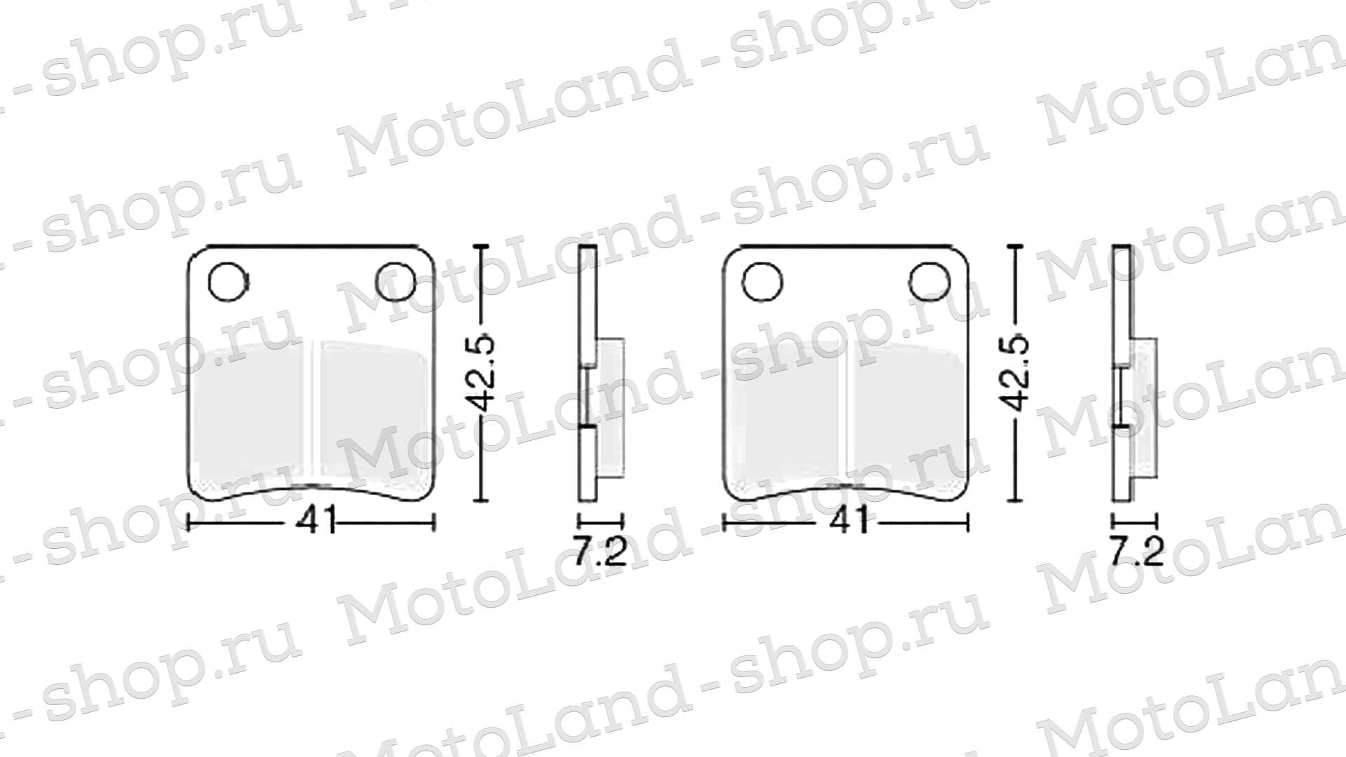 Колодки тормозные дисковые  №9 X-TECH (less-metallic) медь