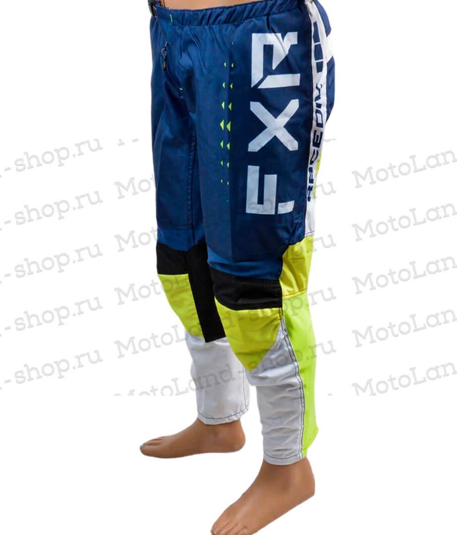Штаны для мотокросса FXR №3 (L) blue/yellow/white