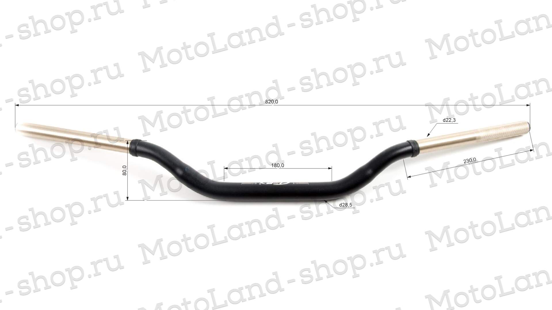 Руль 28мм №2 двухслойный черный