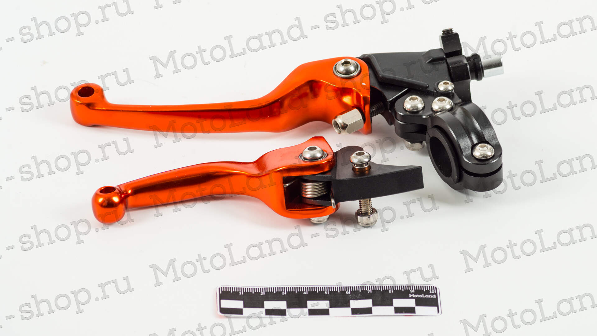 Рычаг сцепления+тормоза с кронштейном №1 CNC оранжевый