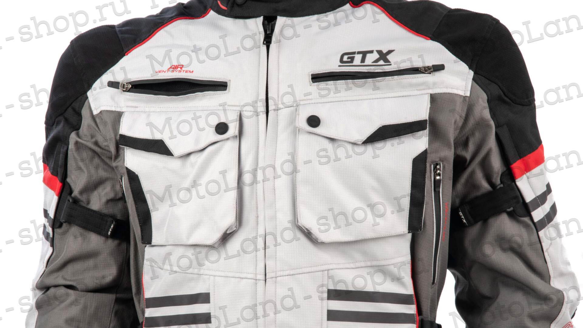 Куртка мотоциклетная (текстиль) GTX EJ-2404 LIGHT GREY (L)