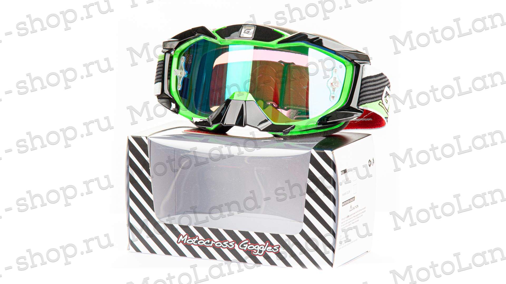 Очки Мотокросс GTX 5015 салатовые