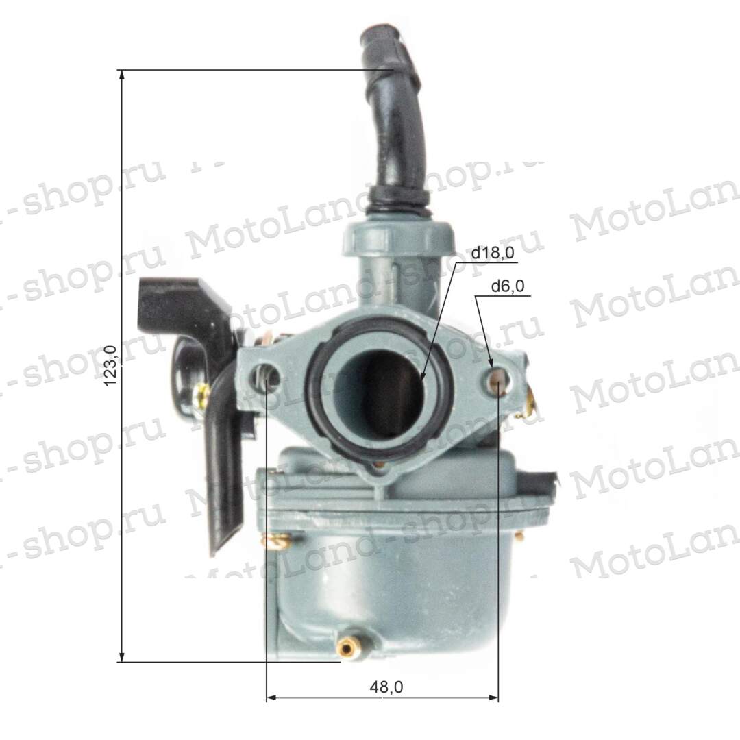 Карбюратор 110-125см3 (ручной обогатитель) X-TECH