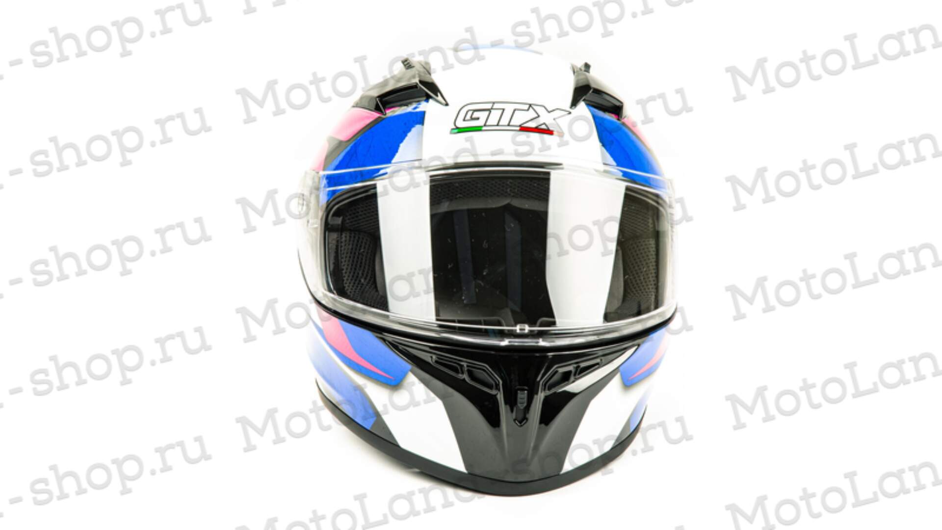 Шлем мото интеграл GTX 578 №3 (XL) BLACK/PINK BLUE WHITE
