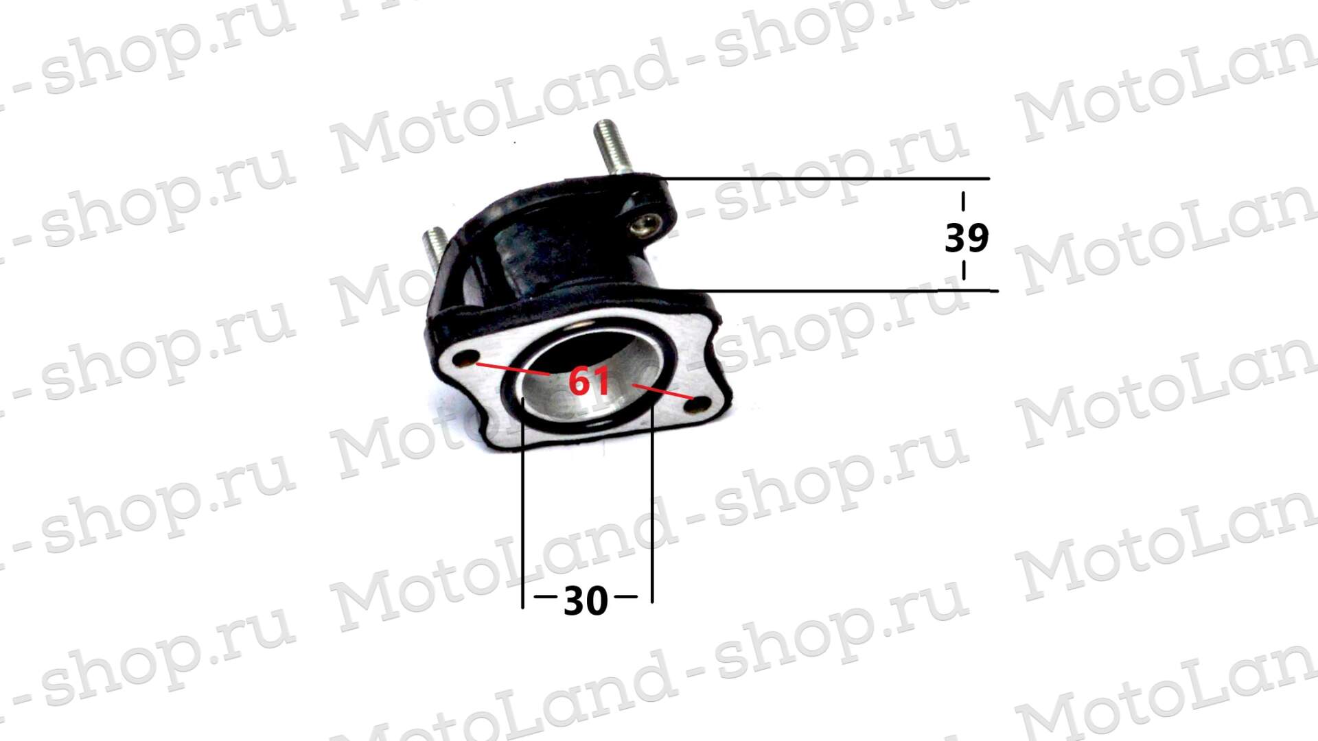 Патрубок впускной (металл) 169MM (CB250-A) water, 2V, ZS
