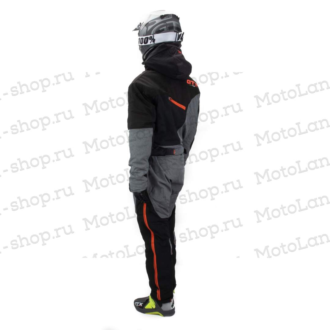 Комбинезон для снегохода GTX №3 black-orange (текстиль) (XL)
