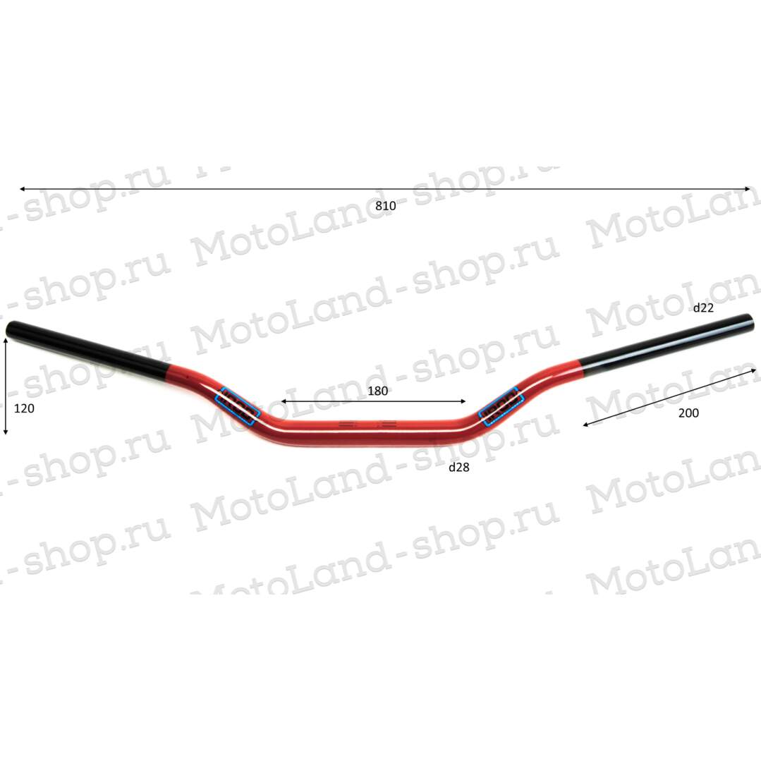 Руль 28мм №3 двухцветный красный