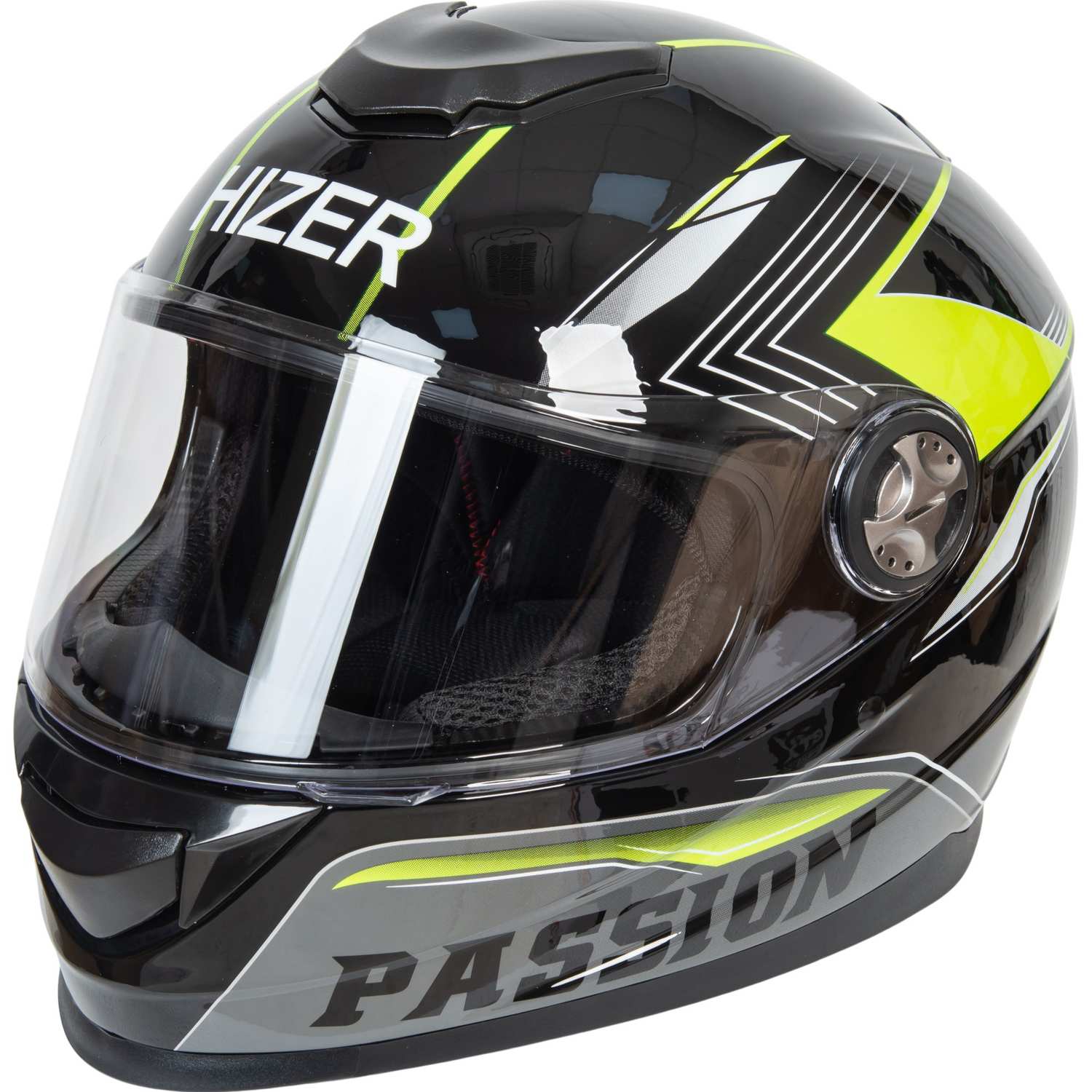 Шлем мото интеграл HIZER B565 №3 (L)  black/yellow