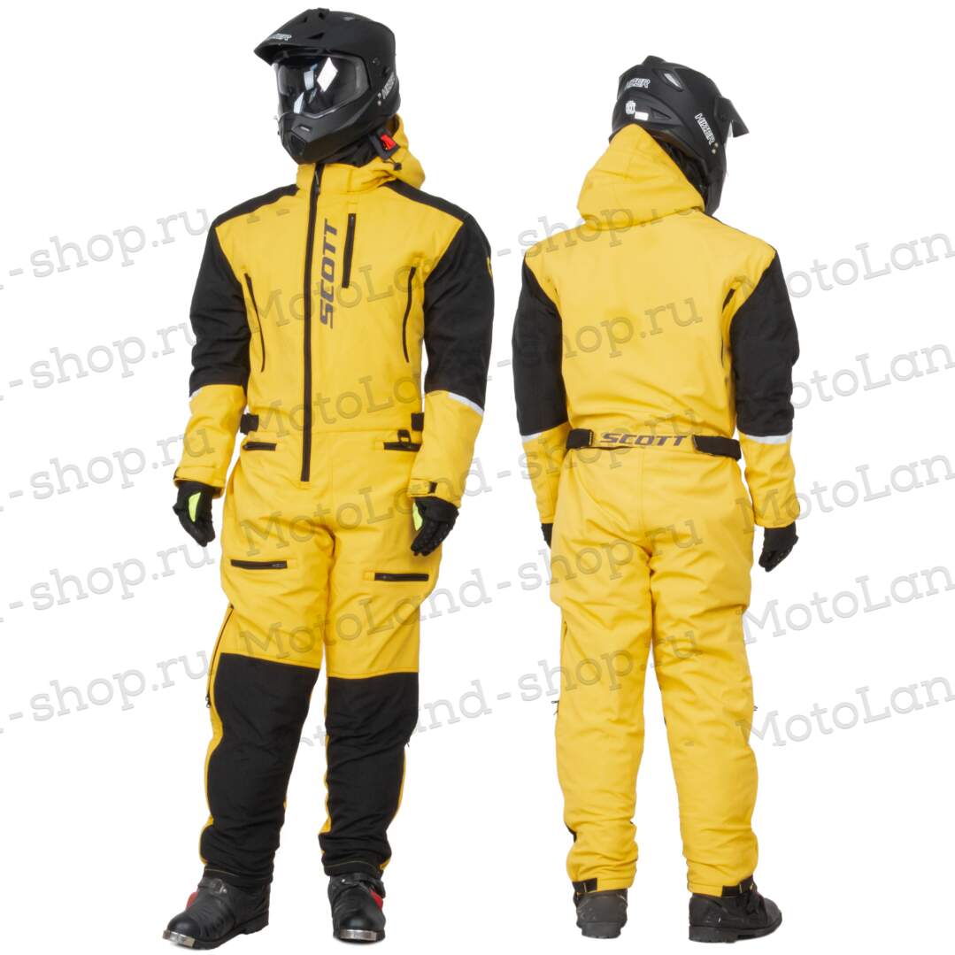 Комбинезон для снегохода SCOTT DS Shell Dryo One Piece (-5 C) №2 yellow-black (текстиль) (L)