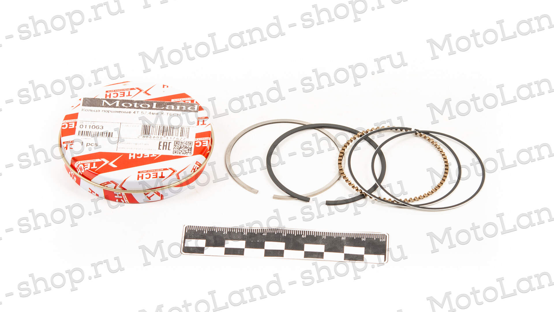Кольца поршневые 4T d=57,4mm X-TECH