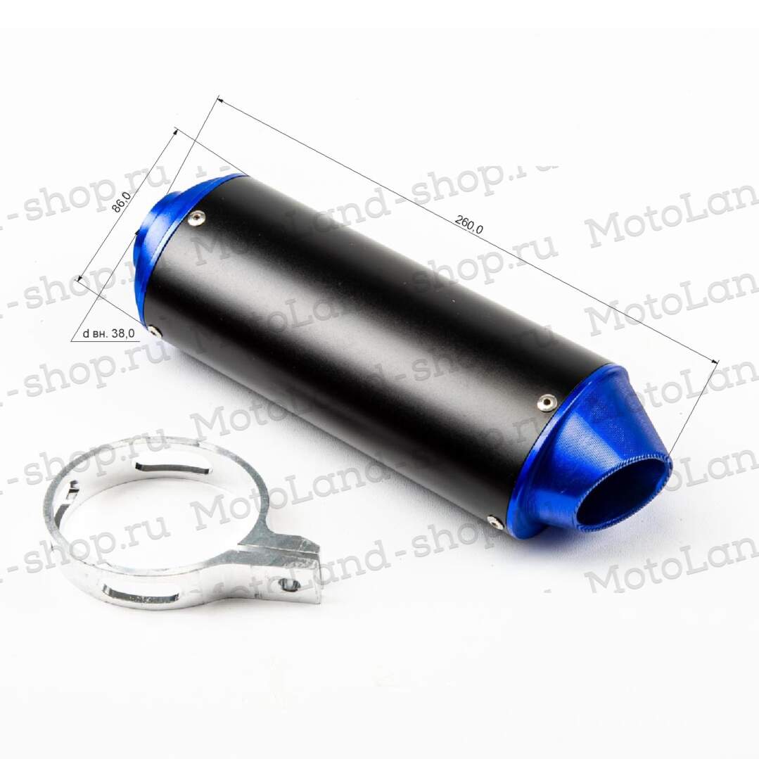 Глушитель кросс CNC синий
