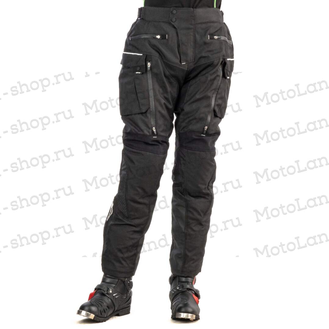 Штаны мотоциклетные (текстиль) GTX EJ-3001 BLACK (XXL)