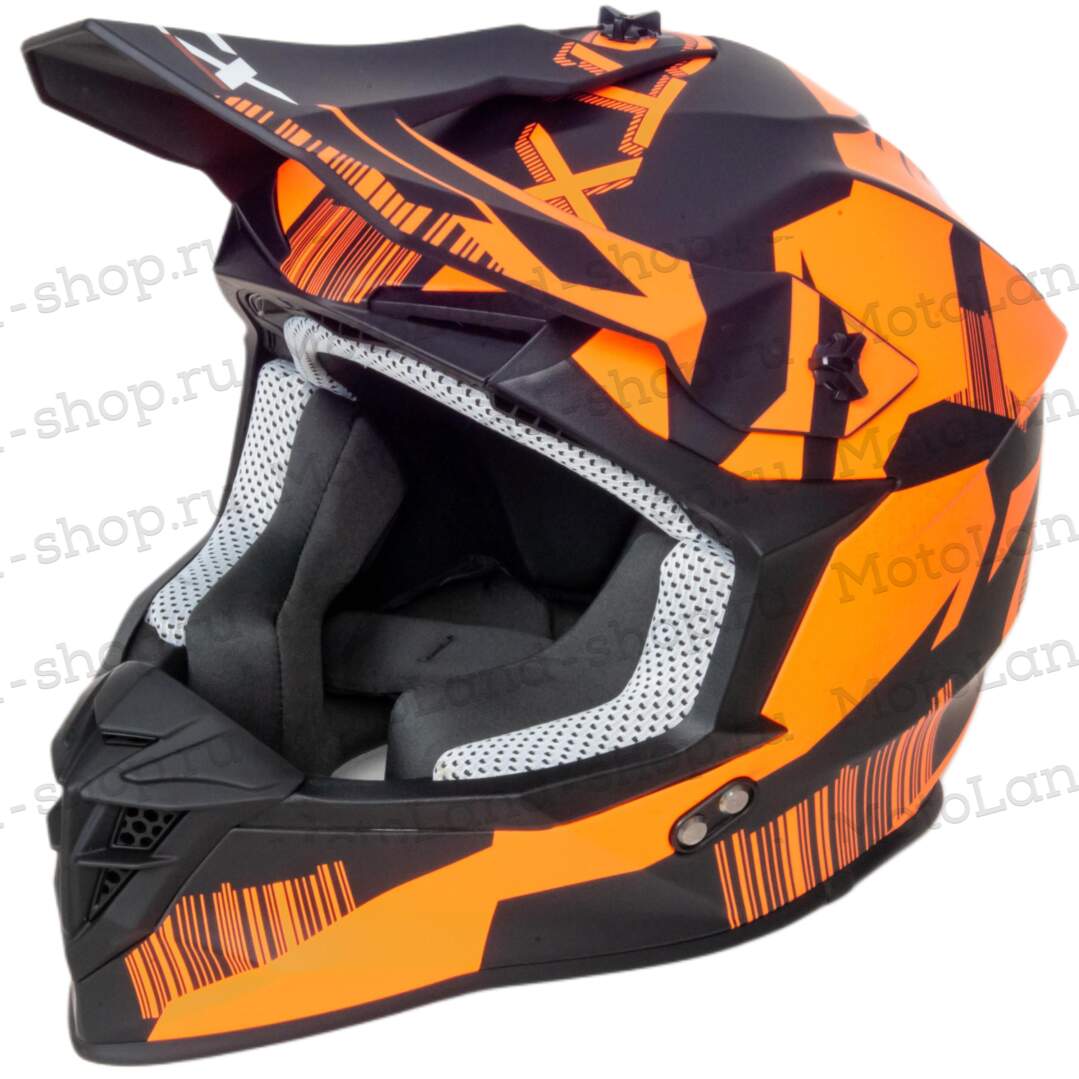 Шлем мото кроссовый GTX 633 №5 (M) BLACK/FLUO ORANGE