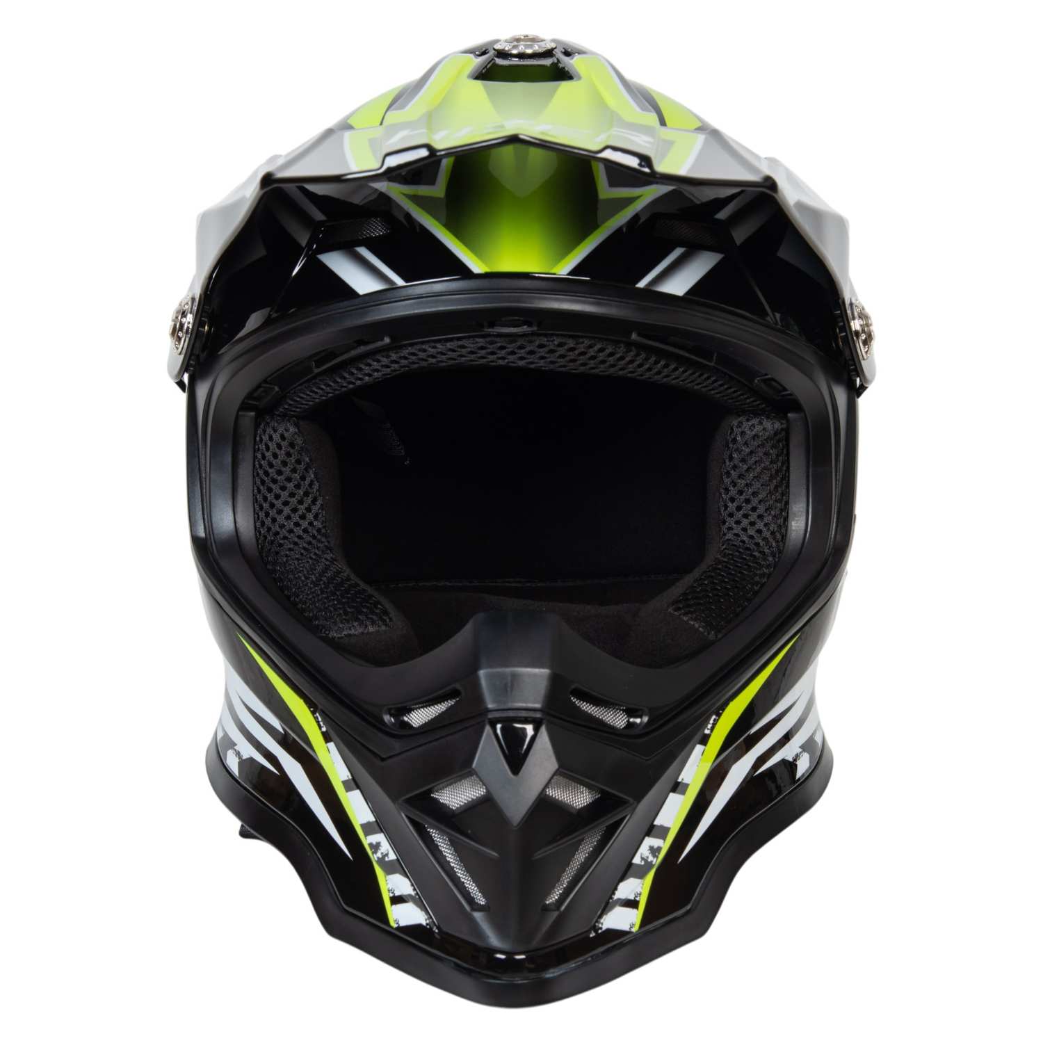 Шлем мото кроссовый HIZER B6197 №5 (S) black/yellow/white