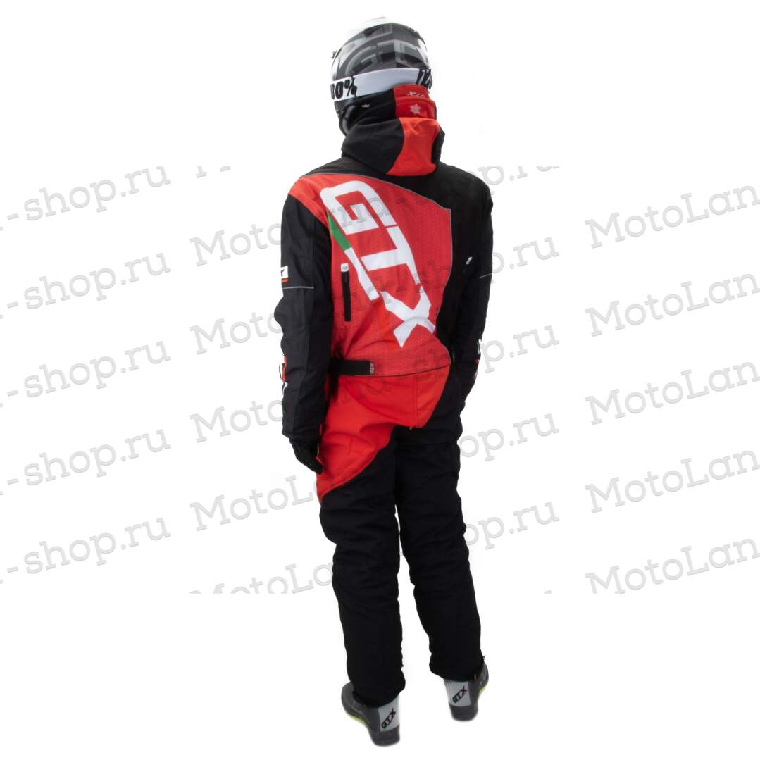 Комбинезон для снегохода GTX №2 black-red (текстиль) (L)