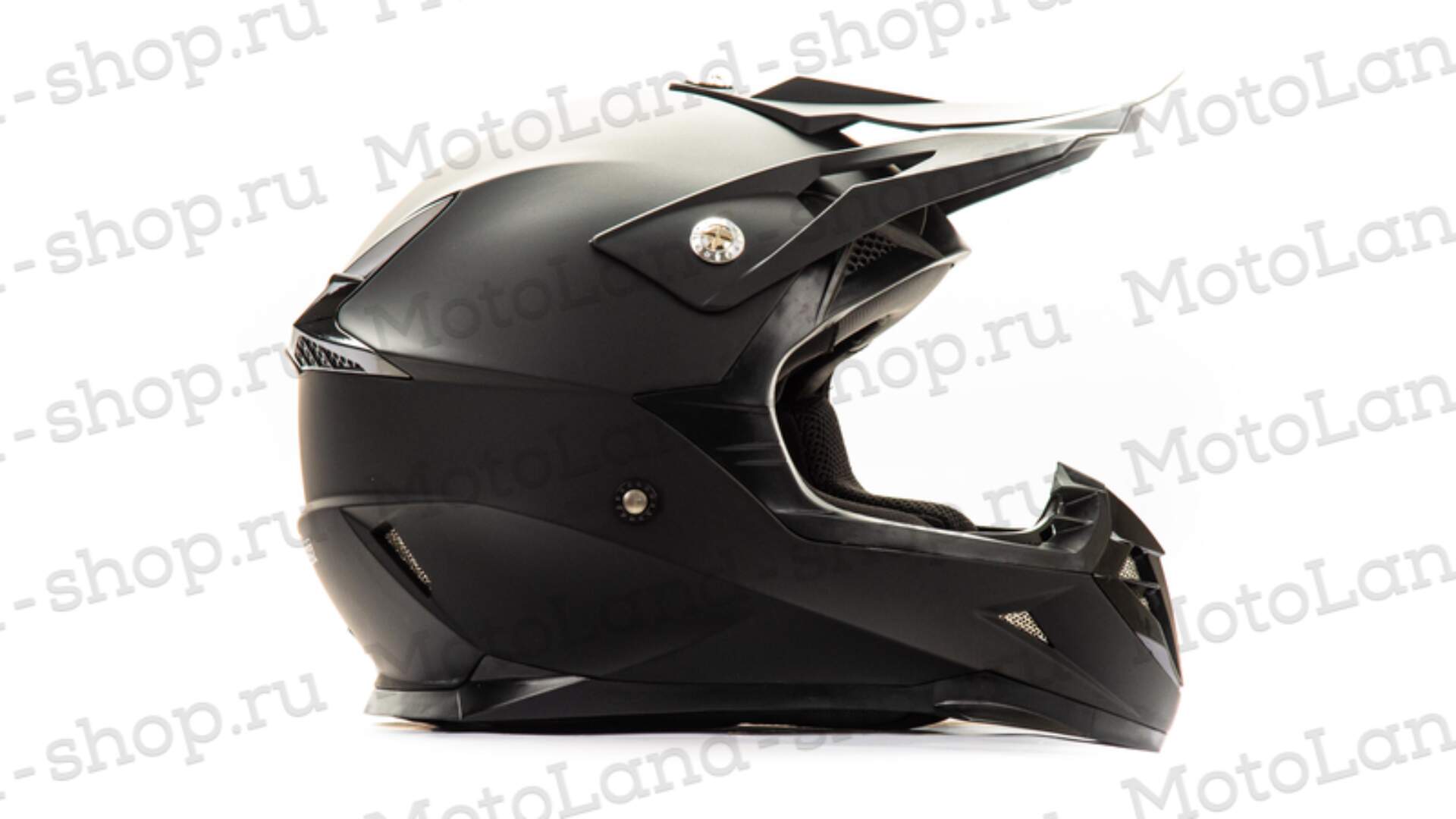 Шлем мото кроссовый HIZER 615 №2 (L)  matt black