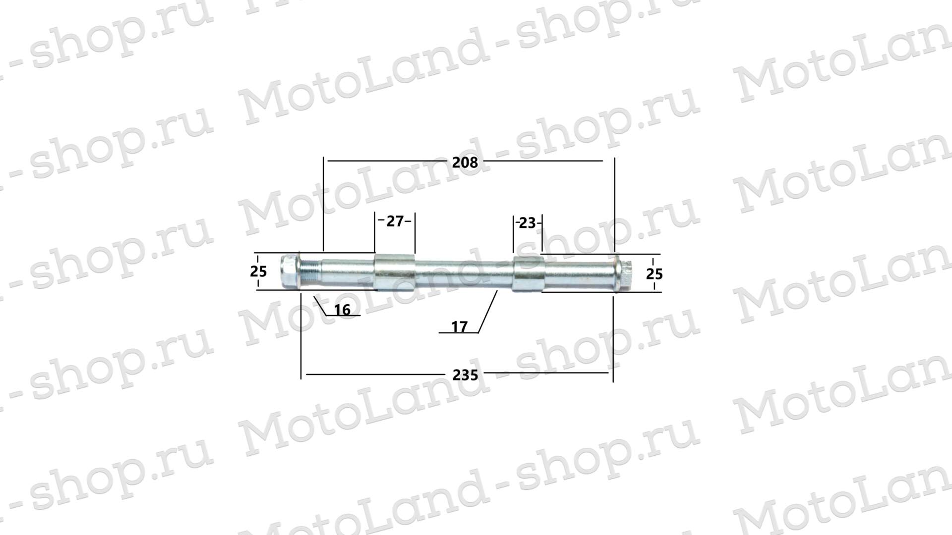 Ось заднего колеса в сборе ТТ250 