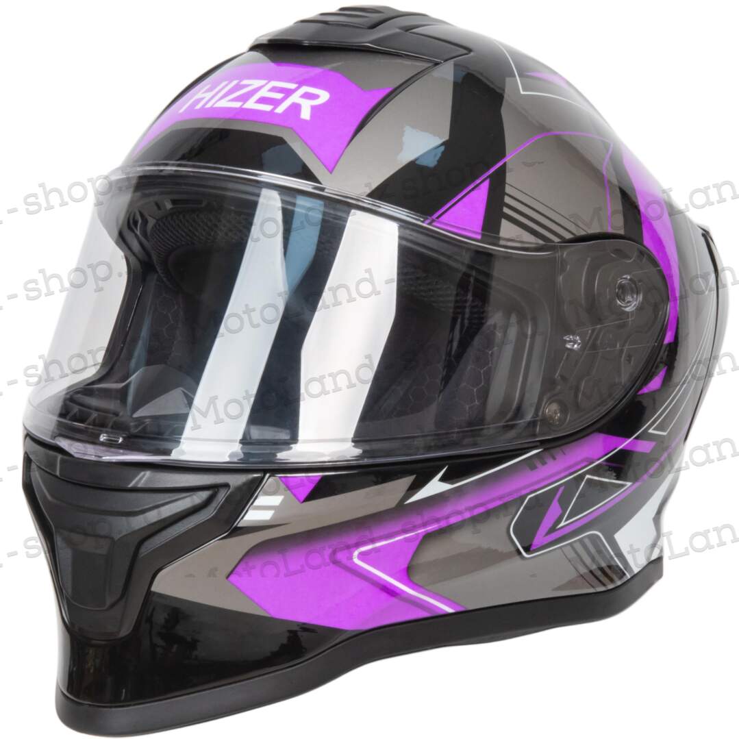 Шлем мото интеграл HIZER J5325 №1 (XL) blue