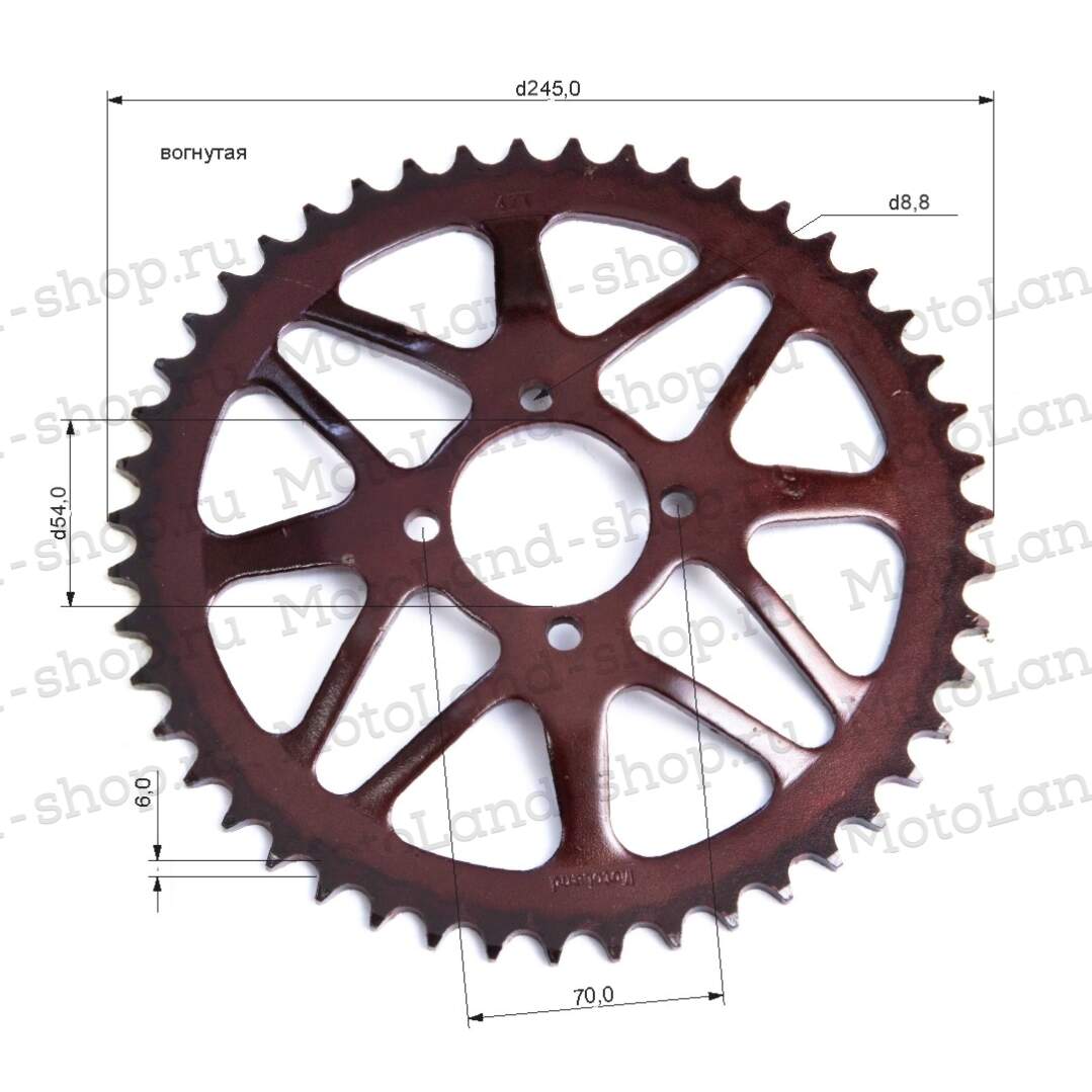 Венец, звезда ведомая (520-47) KAYO T2  красная
