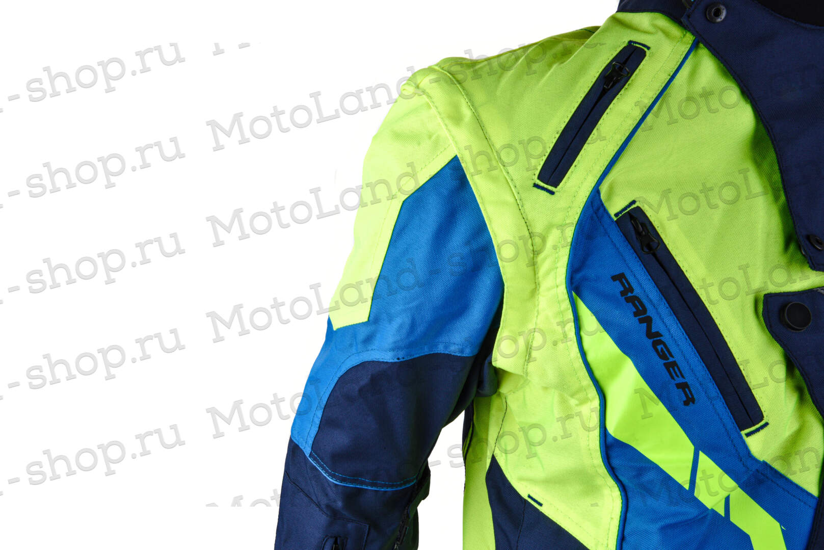 Куртка мото UFO №9 lemon-green (текстиль) (S)