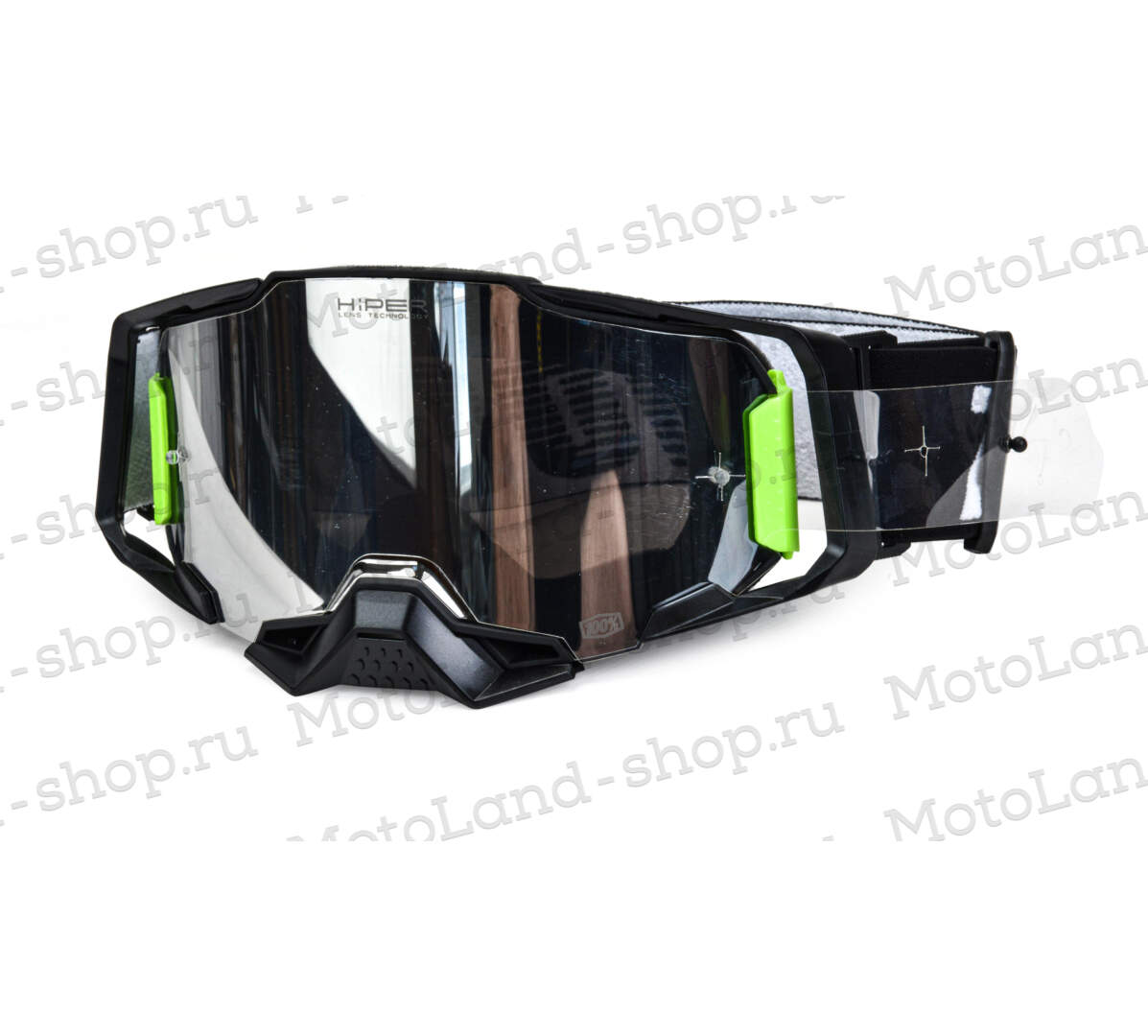 Очки мотокросс 100% №14 white/black