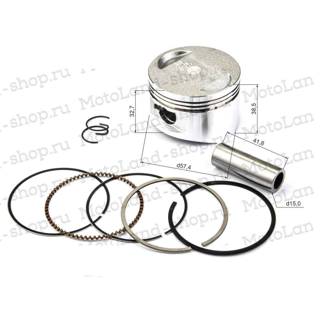 Поршень в сборе 157QMJ 150см3 d=57.4mmX-TECH