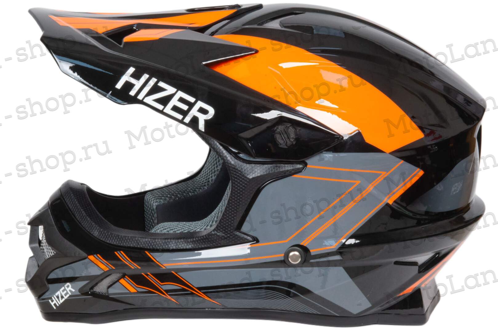 Шлем мото кроссовый HIZER J6805 №5 (M) orange