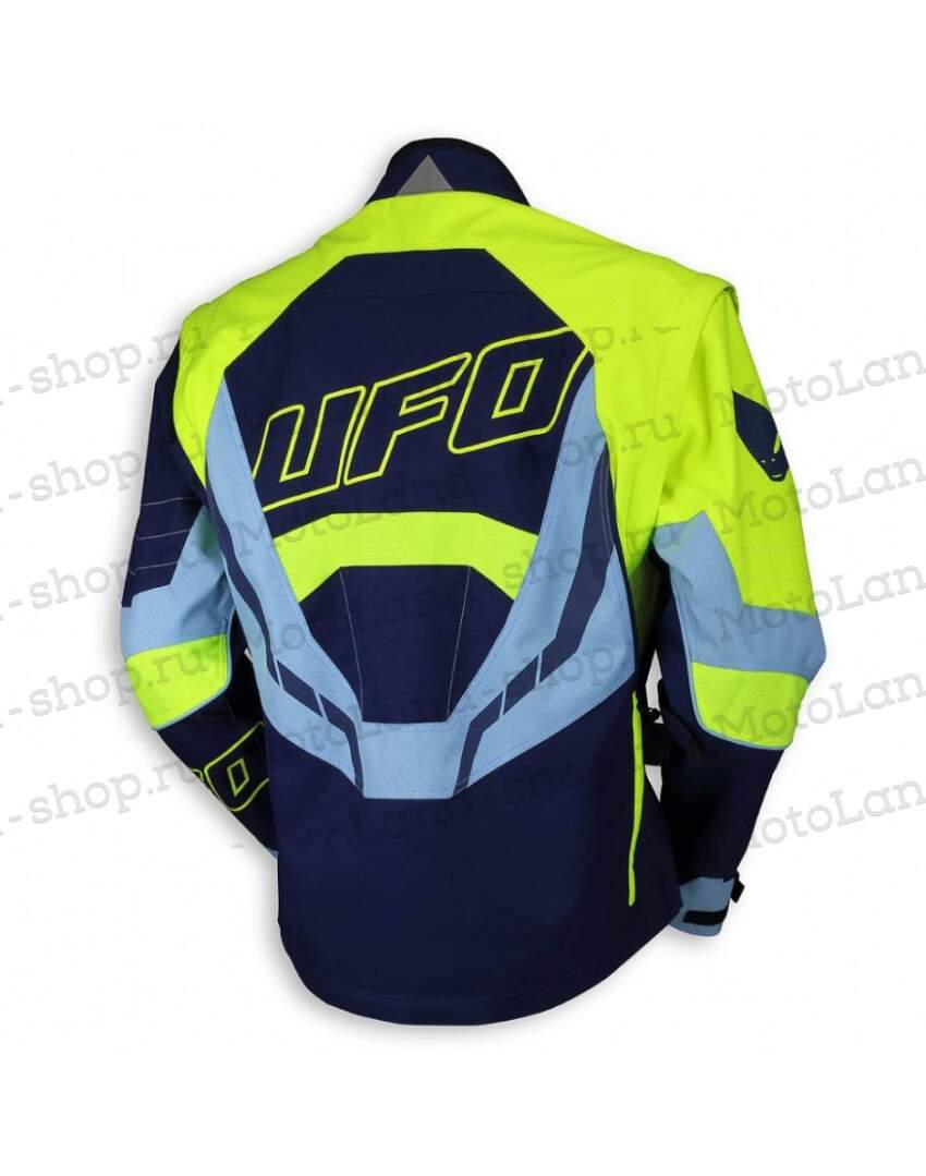 Куртка мото UFO №9 lemon-green (текстиль) (S)