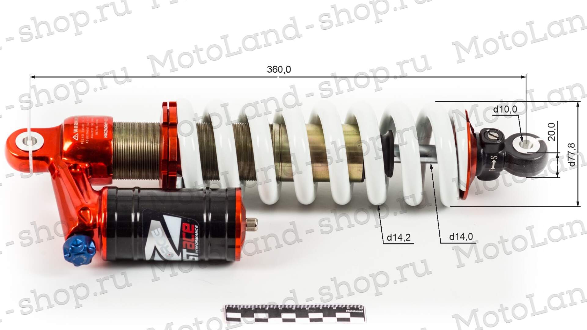 Амортизатор L=360 центральный FASTACE BFA51RC (PIT BIKE) с бачком