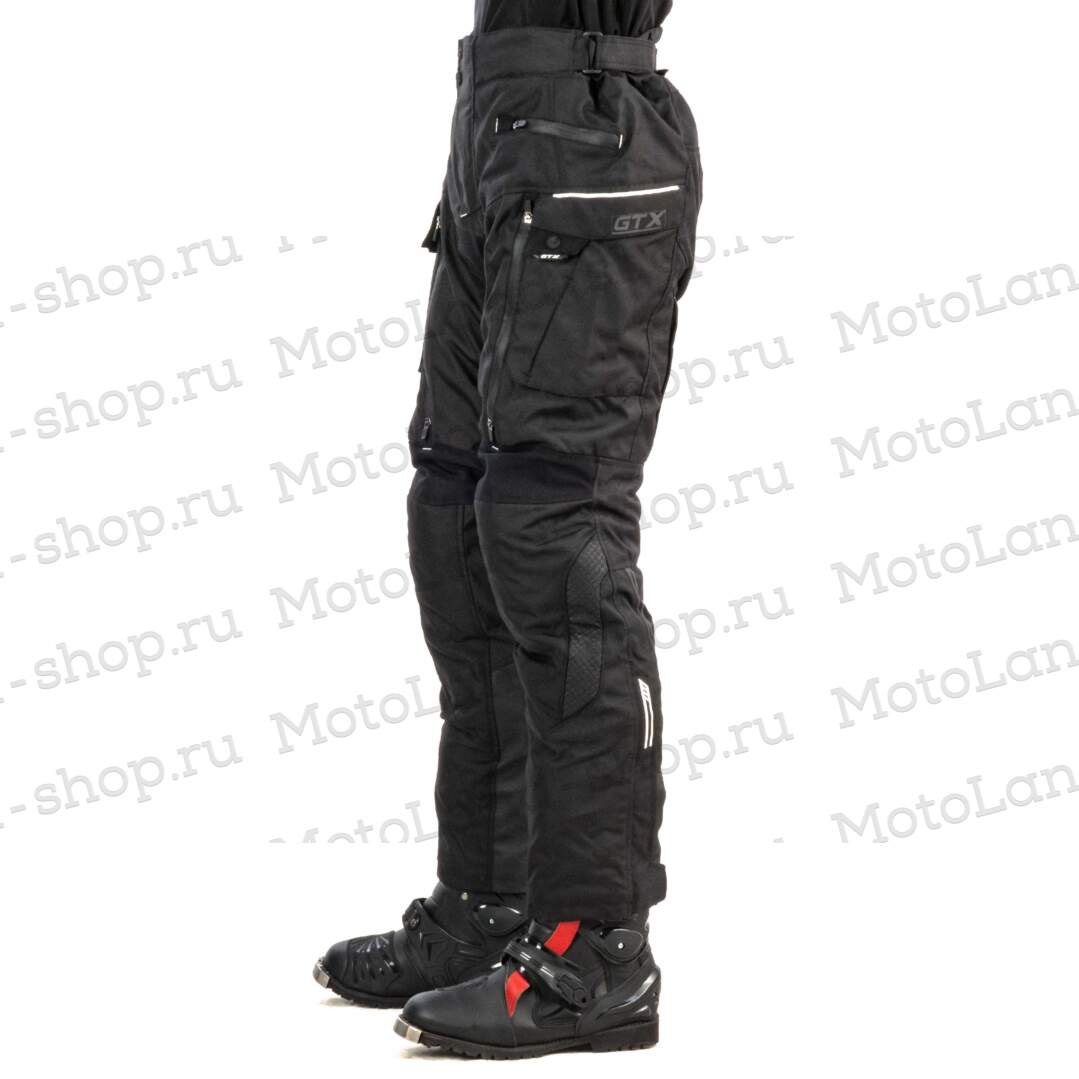 Штаны мотоциклетные (текстиль) GTX EJ-3001 BLACK (L)