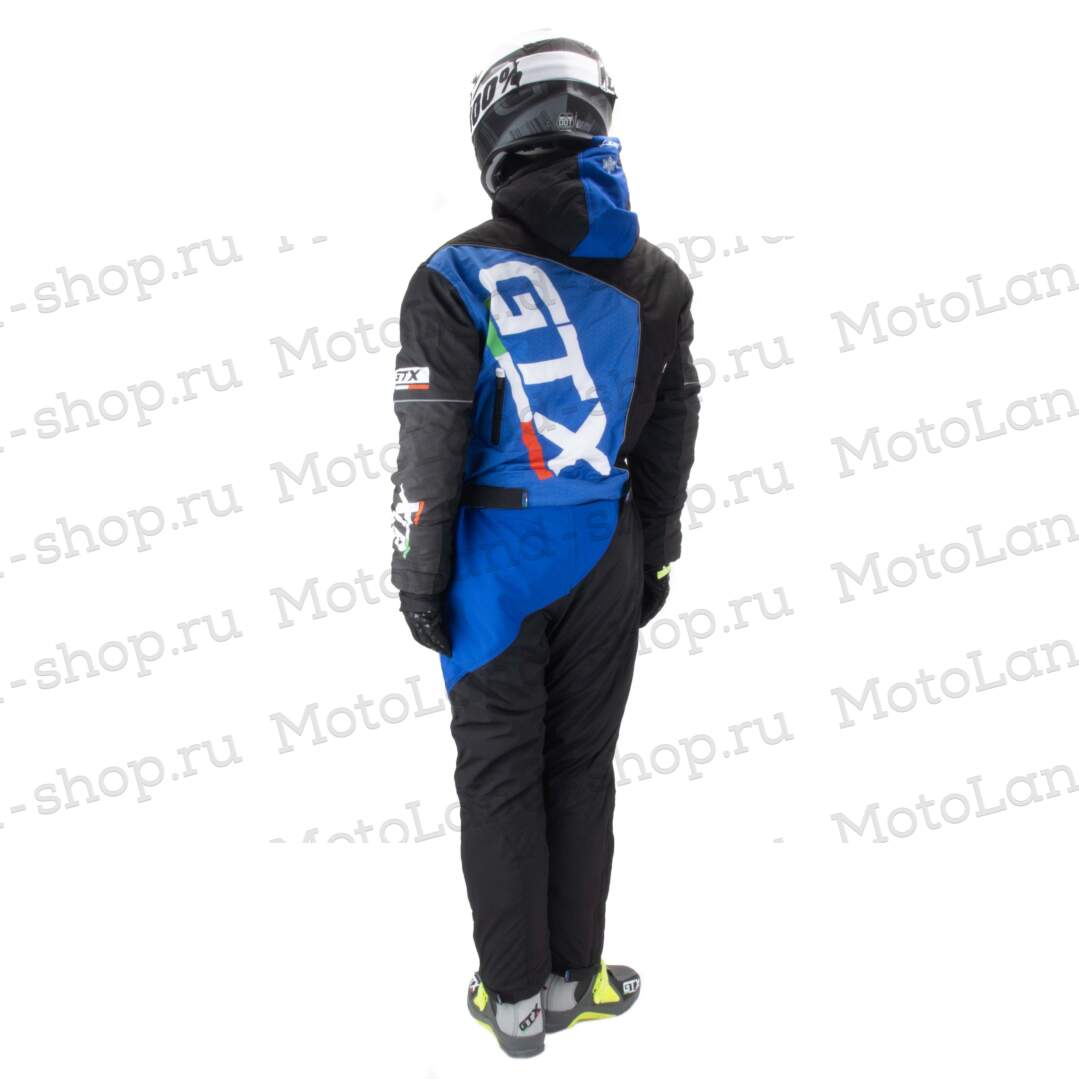 Комбинезон для снегохода GTX №1 black-blue (текстиль) (XXXL)