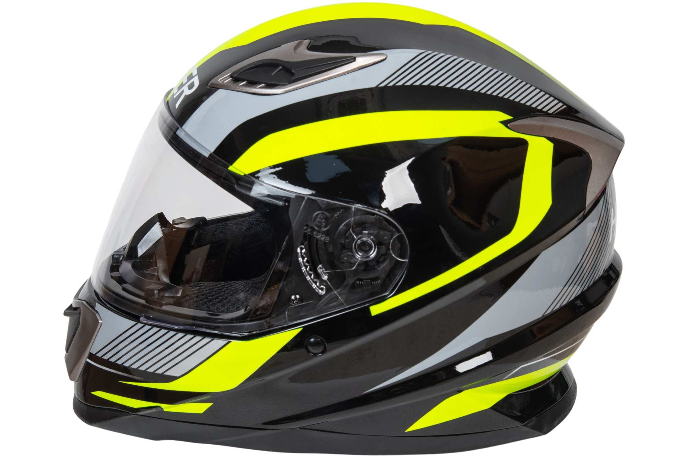 Шлем мото интеграл HIZER B562 №1 (M)  black/yellow