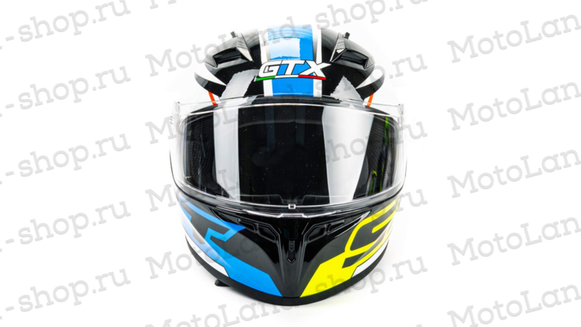 Шлем мото интеграл GTX 578 №2 (L) BLACK/ ORANGE GREEN