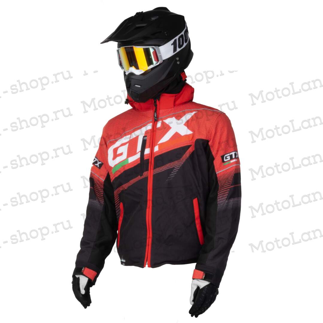 Куртка для снегохода GTX №2 black-red (текстиль) (M)