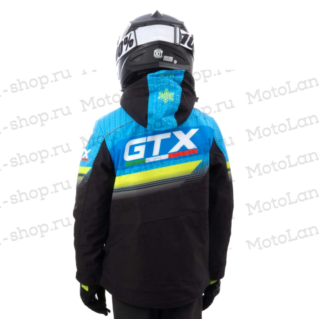 Куртка для снегохода (детская) GTX №4 black-blue (текстиль) (14Y)