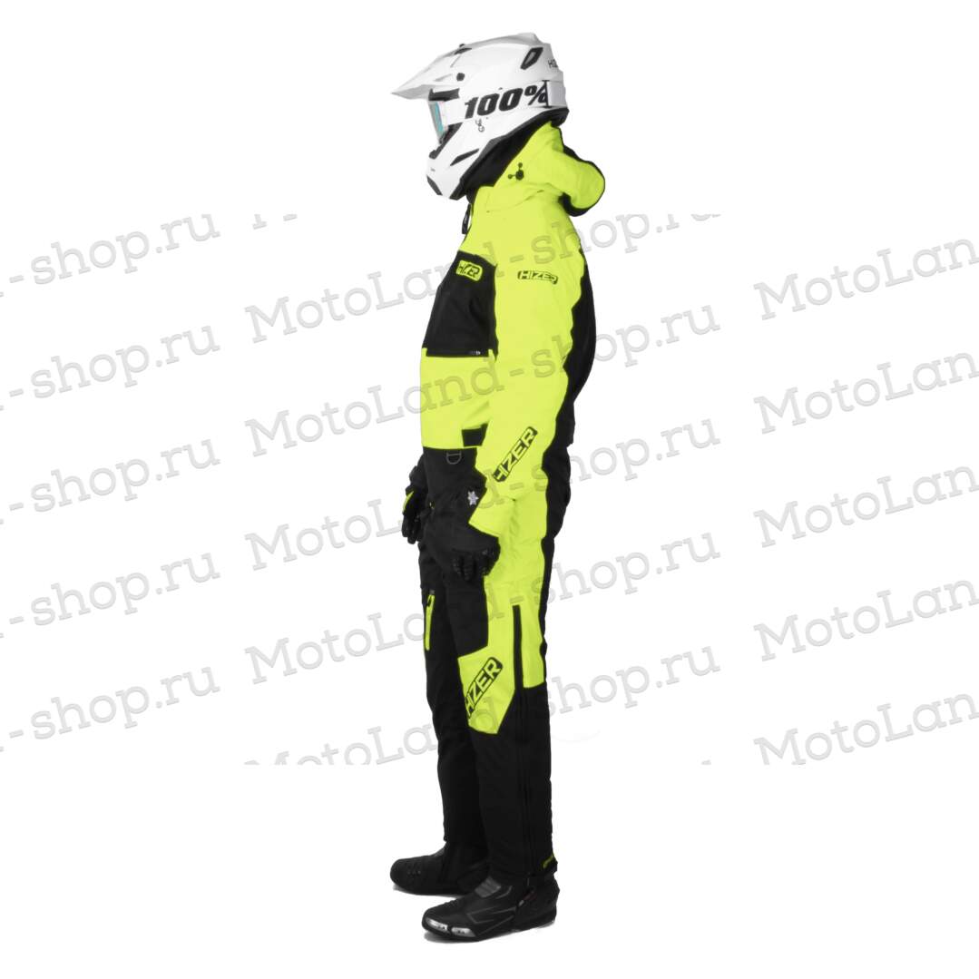 Комбинезон для снегохода HIZER №1 black-yellow (текстиль) (XXL)