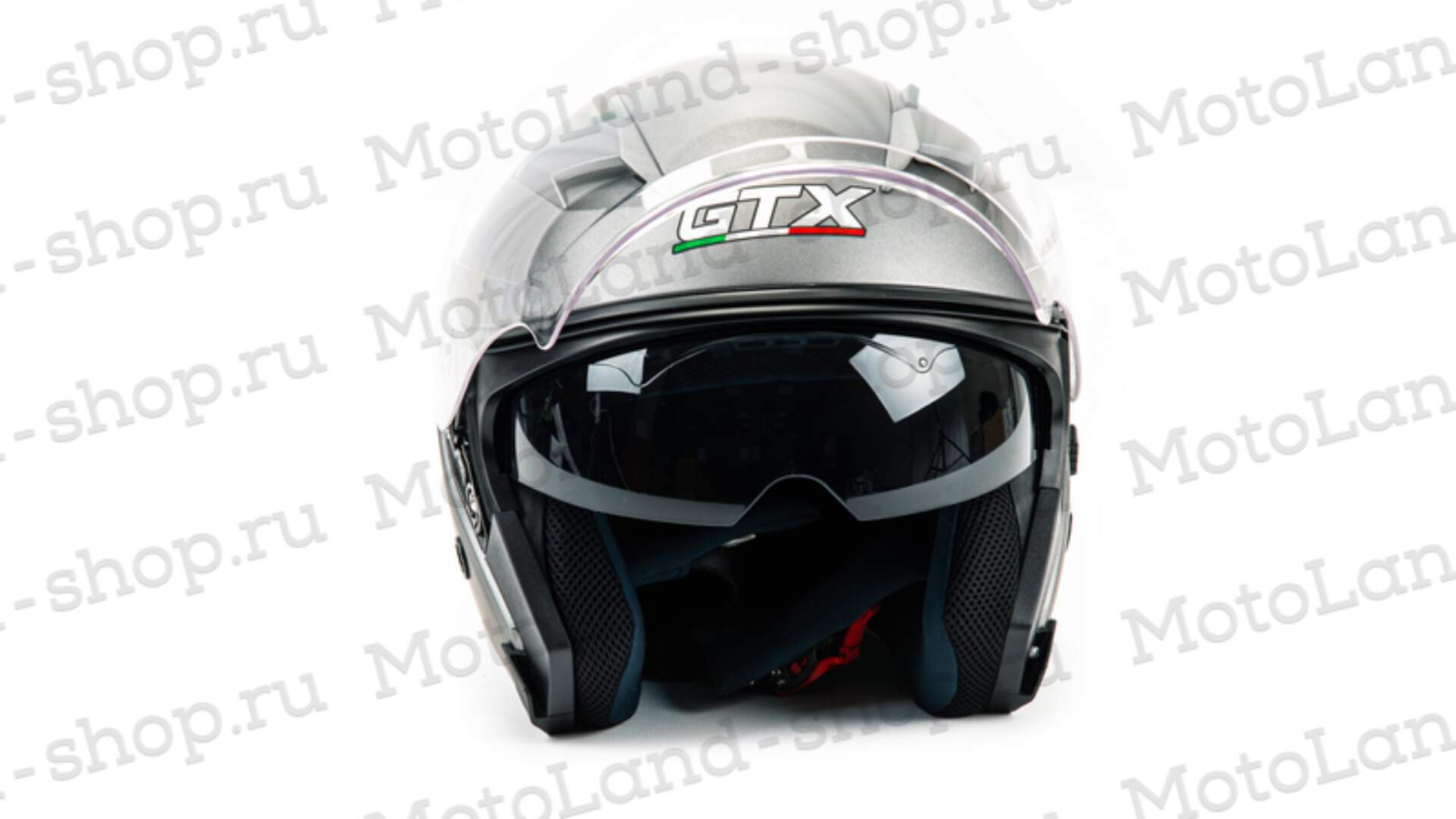 Шлем мото открытый GTX 278 №1 (M) Metal Titanium (2 визора)