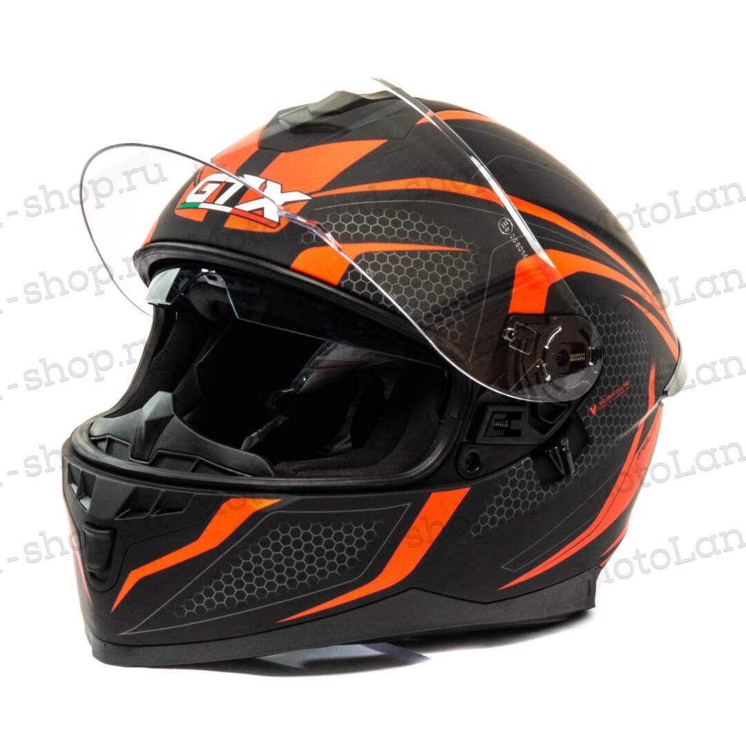 Шлем мото интеграл GTX 5672 №4 (L) BLACK/RED GREY