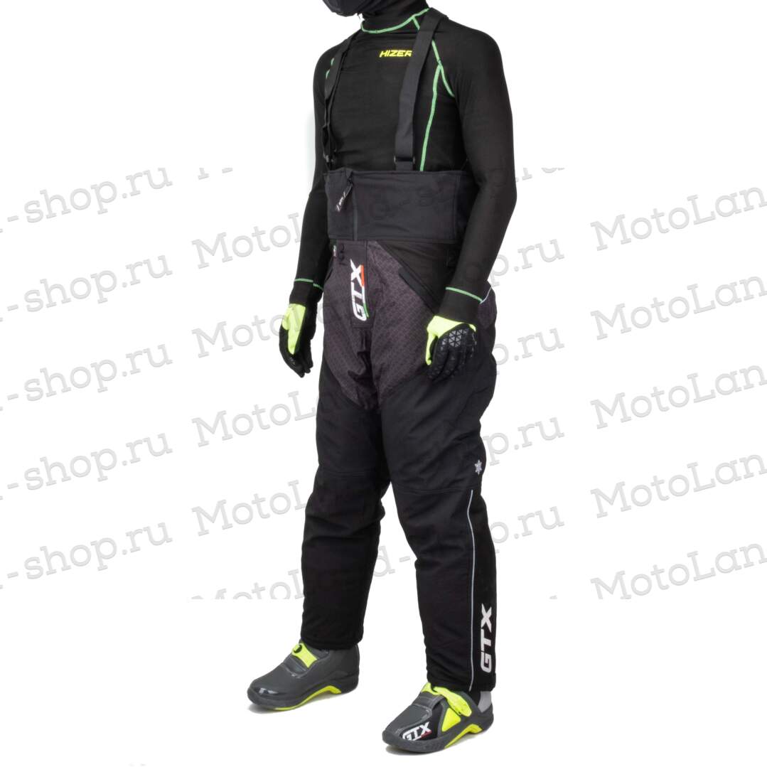 Штаны для снегохода GTX №1 black (текстиль) (S)